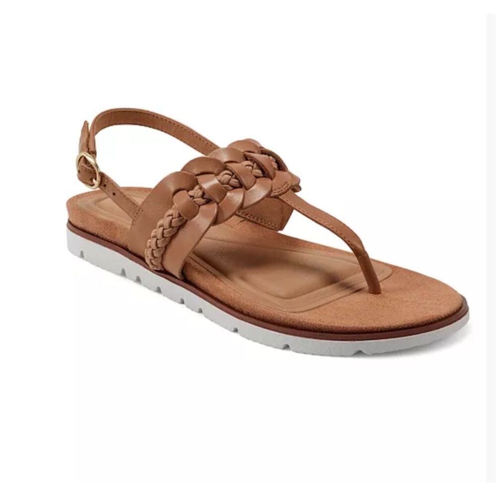 Easy Spirit Elaine T-Strap Flat Sandals Size 7W